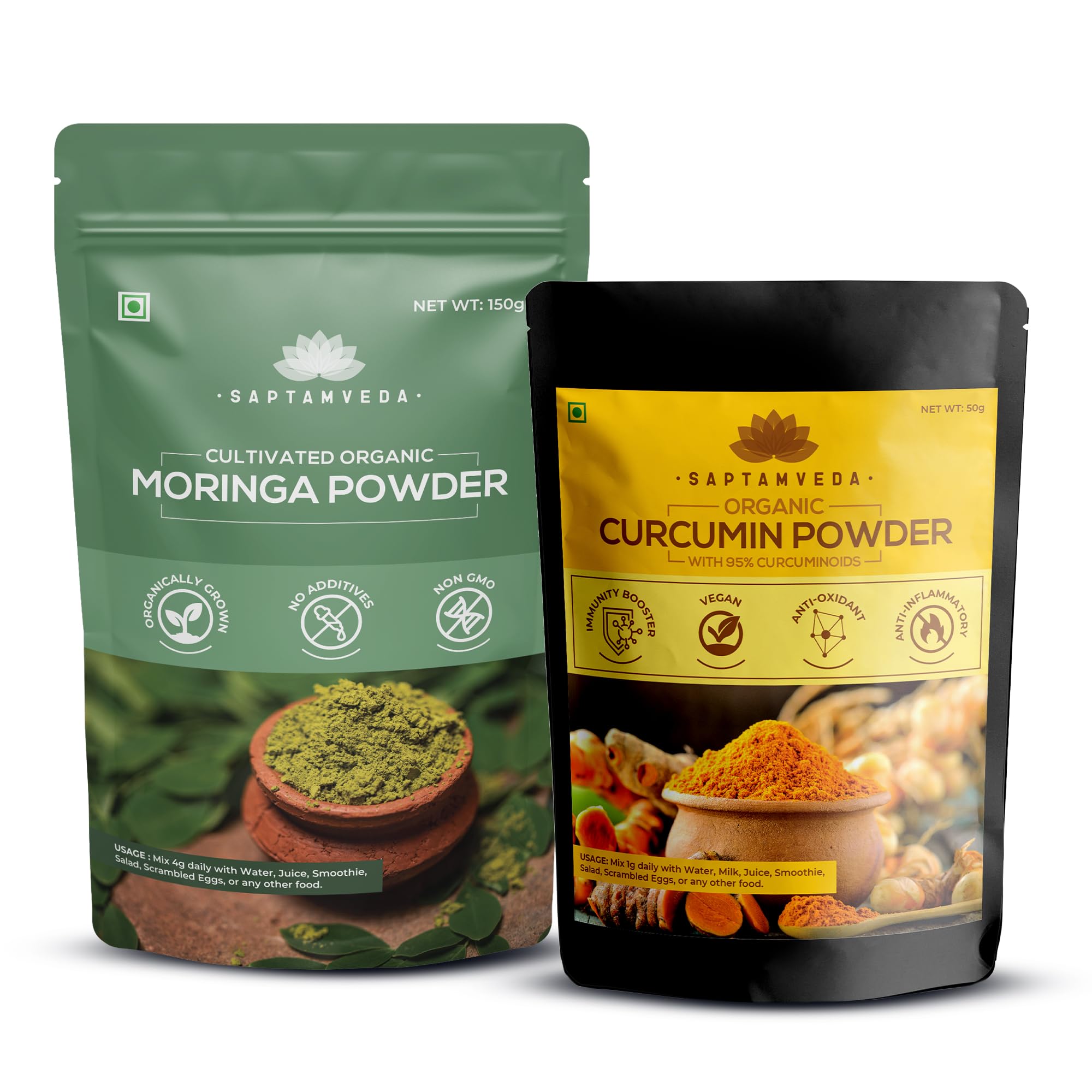 SAPTAMVEDA Organic moringa and Tulsi Powder (300 Gm (Combo)) (B09GK53RRT) Amazon Price History, Amazon Price Tracker
