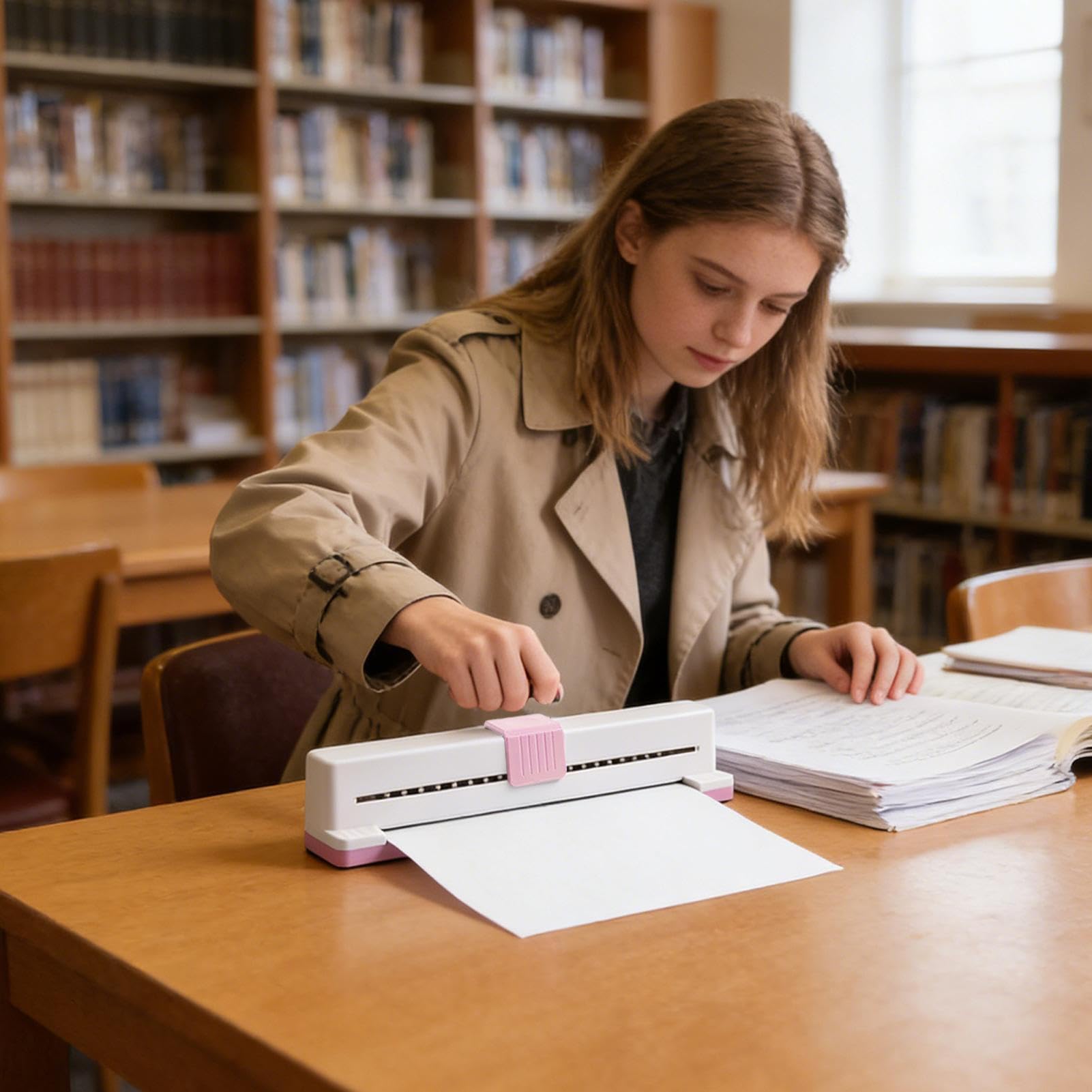 Dziurkacz Biurowy Artykuły papiernicze rękodzielnicze na 5 arkuszy | Perforator do luźnych kartek Dla szkoły, domu, biura, notesów, dzienników, uczniów i studentów, dziewcząt,