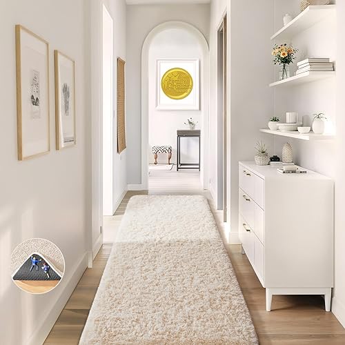 Miniatura 95 de Ophanie - Alfombra redonda rosa para dormitorio de niñas, alfombra circular de área de felpa kawaii esponjosa para niños, linda alfombra de Navidad