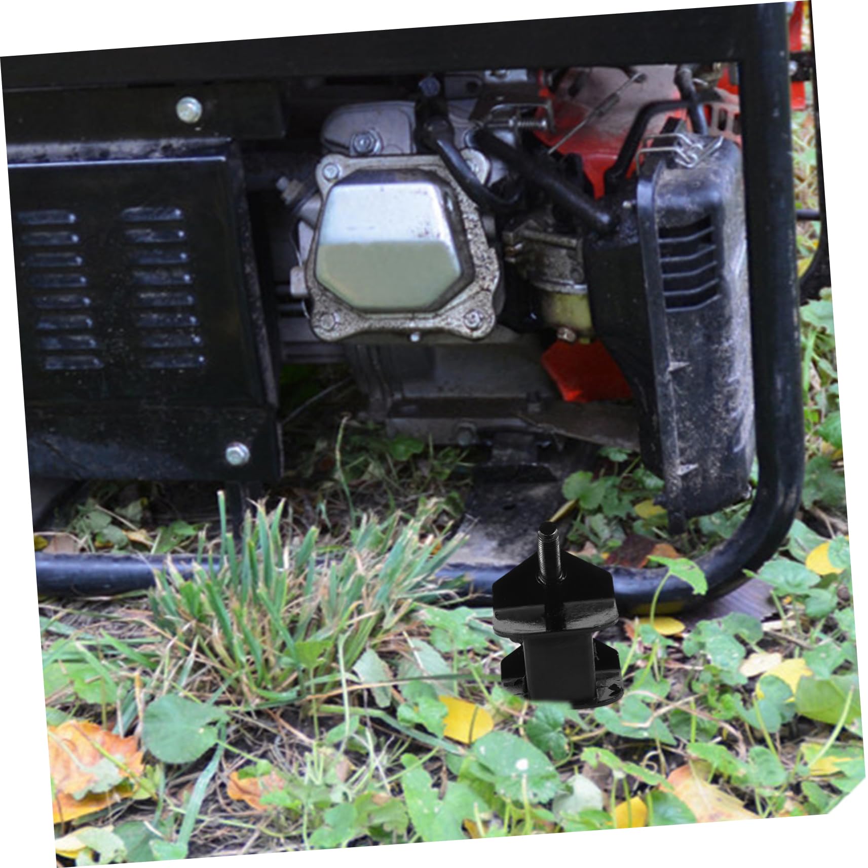 Supporti Motore Antivibranti 4 Pezzi 188f 190f in Ferro e Gomma | Neri, per Motore Generatore Diesel 2kw-3kw, Ricambio Riduzione Vibrazioni