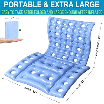 Inflatable Seat Cushions - Waffle Cushion for Pressure Sores - Bed Sore Cushions for Butt - Inflatable Seat Cushion for Travel - Pressure Sore Cushions for Sitting in Recliner