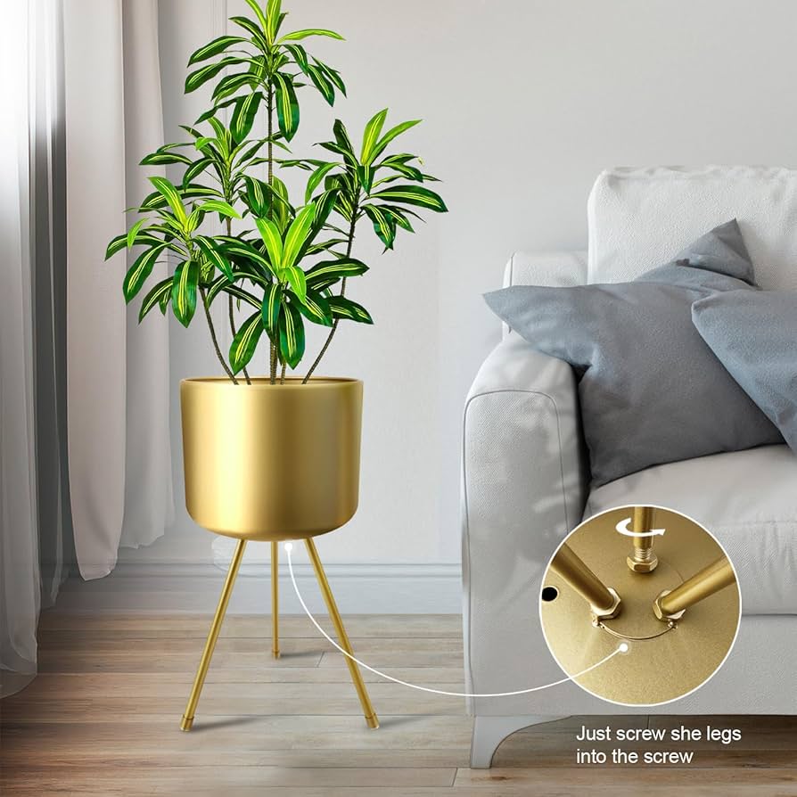 Amazon.com : magarz Mid-Century Metal Flowerpot with Stands