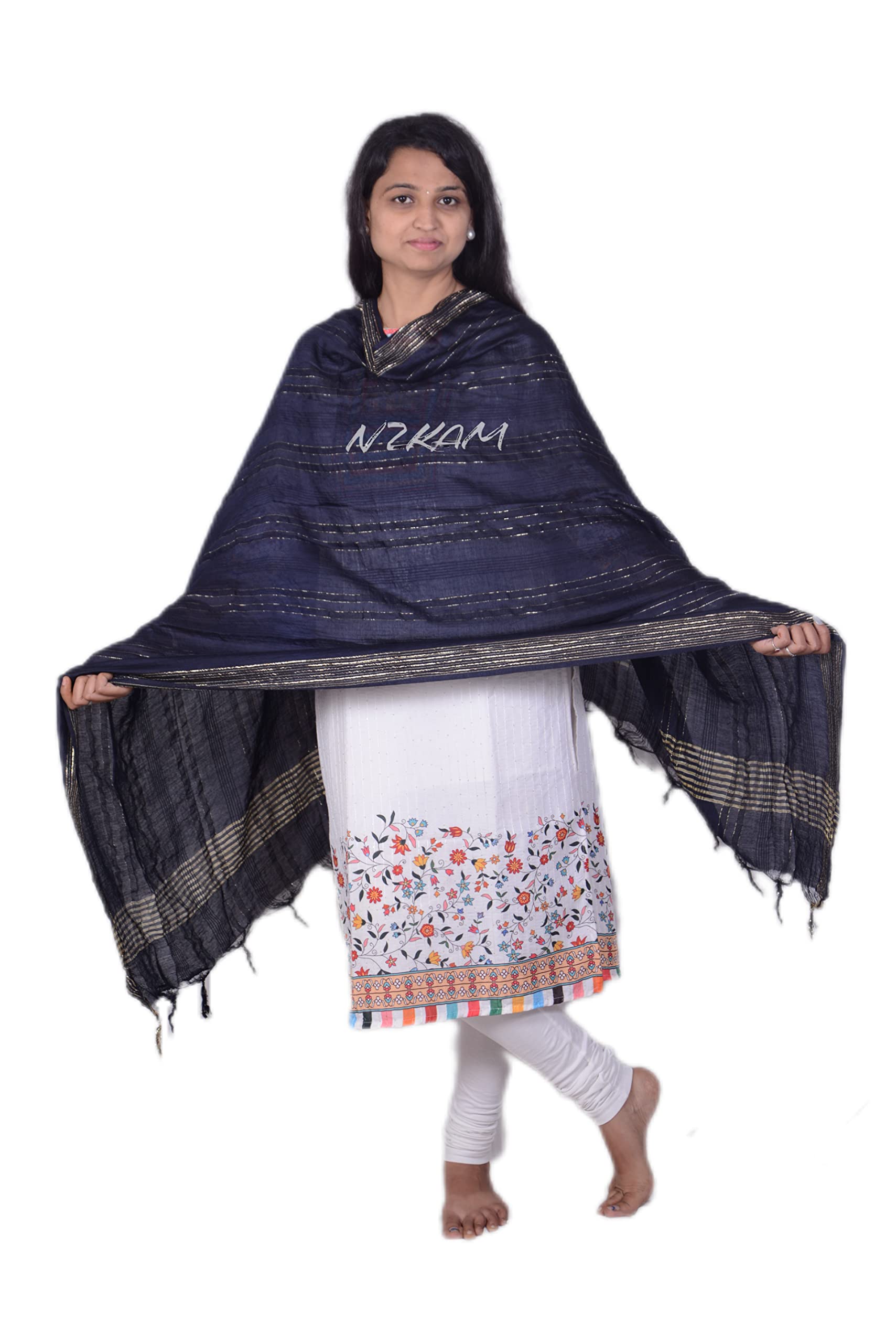 Women's Solid Chanderi Silk Dupatta-image-17