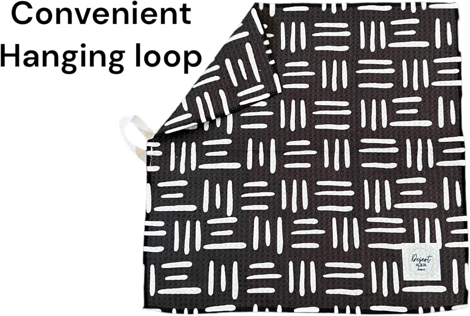 Waffle Weave Microfiber Dish Cloths || 5 Pack || Highly Absorbent || Quick Drying || Soft Premium Microfiber Cleaning Cloth || 12x12 inches (Black Multi)