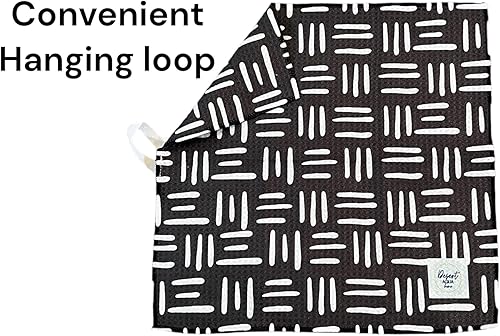 Miniatura 3 de Paños de microfibra con tejido de gofre, paquete de 5, altamente absorbentes, de secado rápido, paño de limpieza de microfibra suave de alta Negro