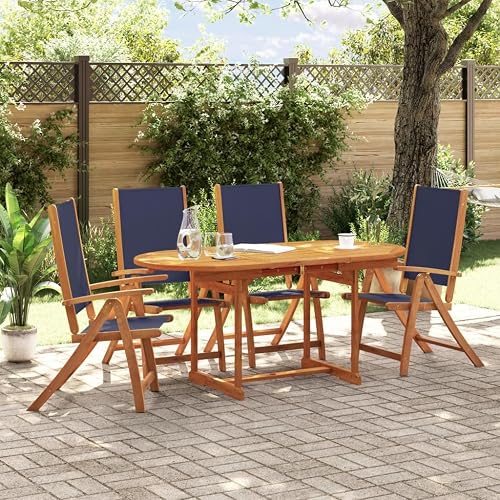LXYZWRW Furniture Select-Juego de comedor de jardín de 5 piezas de madera maciza