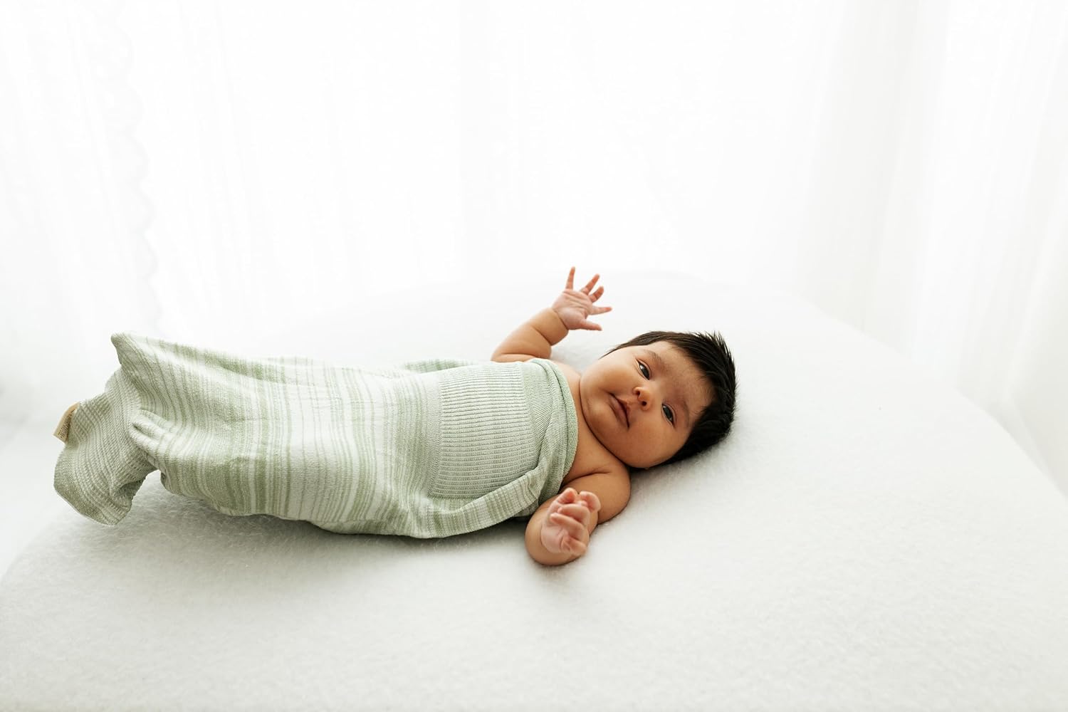 Swaddelini Swaddle Sleep Sack, Viscose from Bamboo, Swaddle for Babies 0-3 Months, 6-12 pounds, Made in USA, Mint