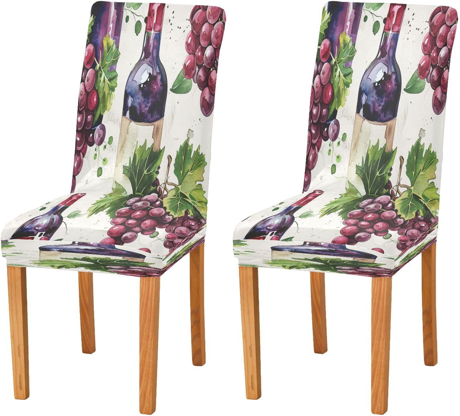 ALAZA Chair Covers for Dining Room, White Gold Marble Stretch Chair Cover Sets Chair Protector for Formal Dining Celebration