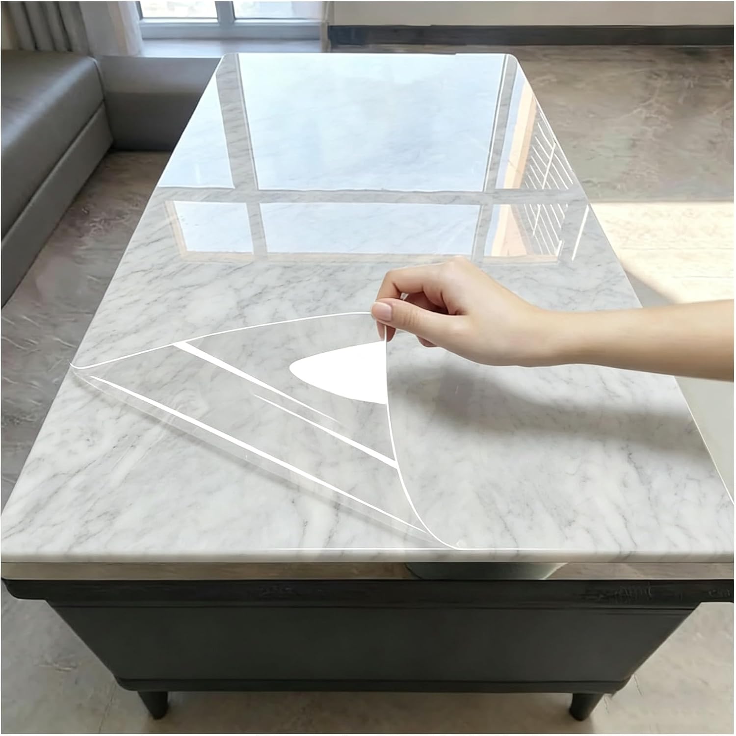 Heat Resistant Countertop Protect Film, Waterproof Peel and Stick Surface Protector, Durable Kitchen Adhesive Film for Countertops, Easy to Apply, Scratch & Stain Resistant