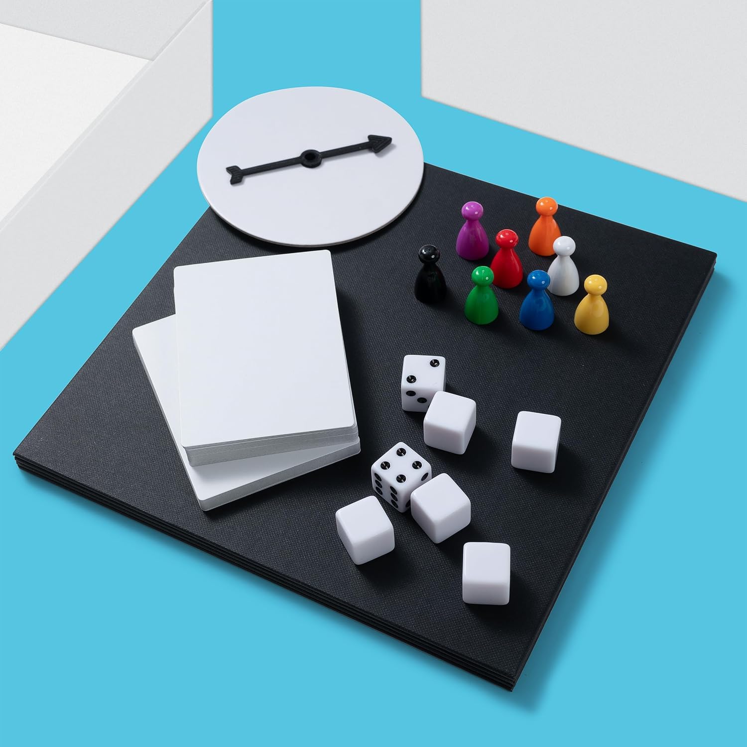 Junior Crea il tuo kit di gioco da tavolo con pezzi di gioco in bianco | Dai vita alle tue idee di gioco con tutto il necessario per creare un gioco da tavolo personalizzato da zero