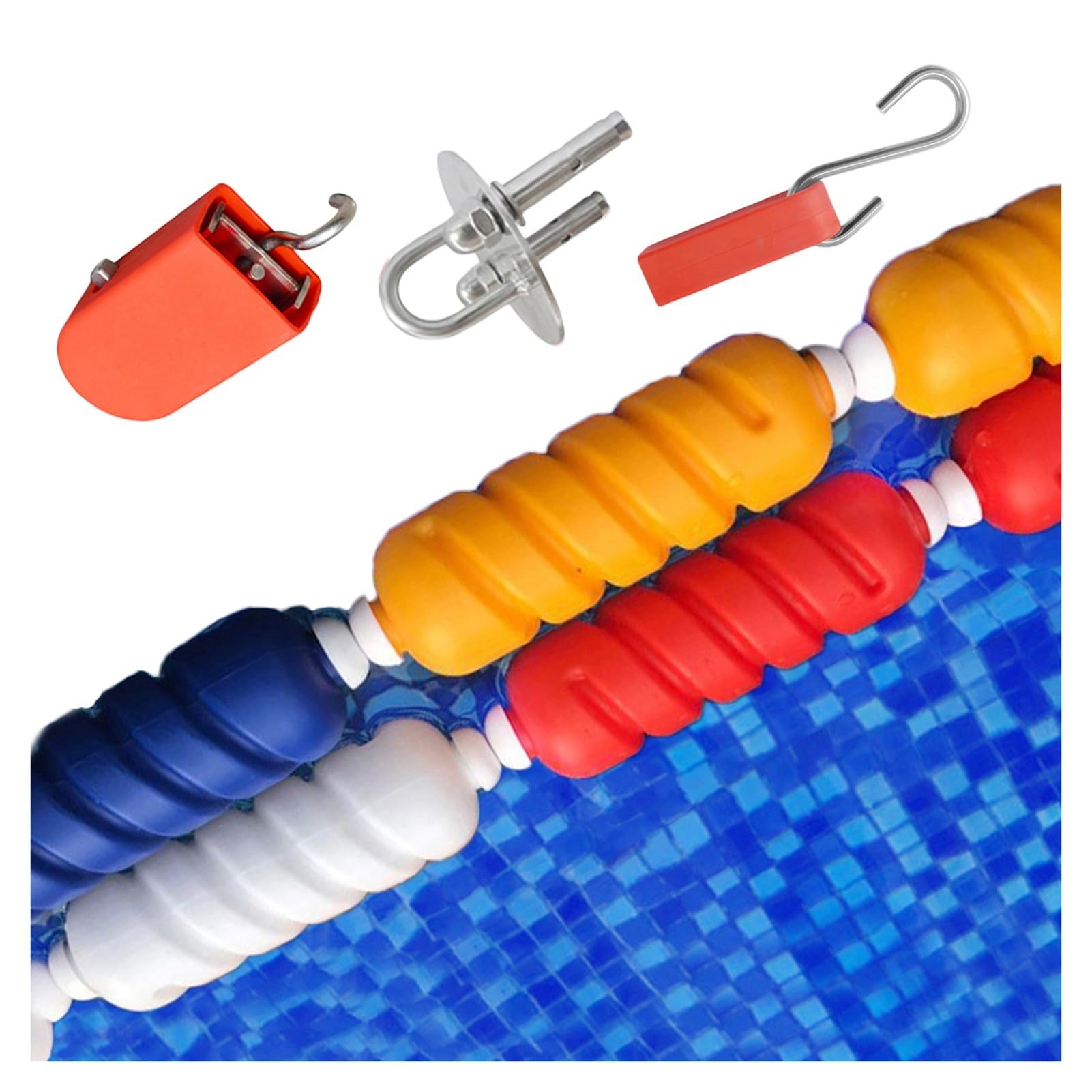 Gancho Espiral de 6 cm for líneas/divisores/líneas de carriles de Piscina