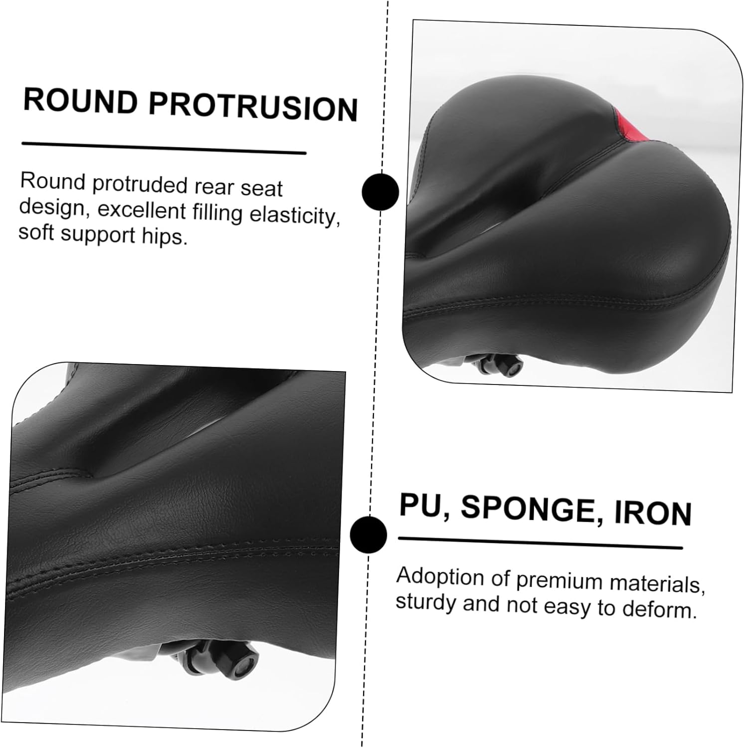 Comfortable Stationary Bike Seat Cushion Soft High-Elastic Foam Saddle for Indoor Exercise Bikes Oversized Design for Men and Women