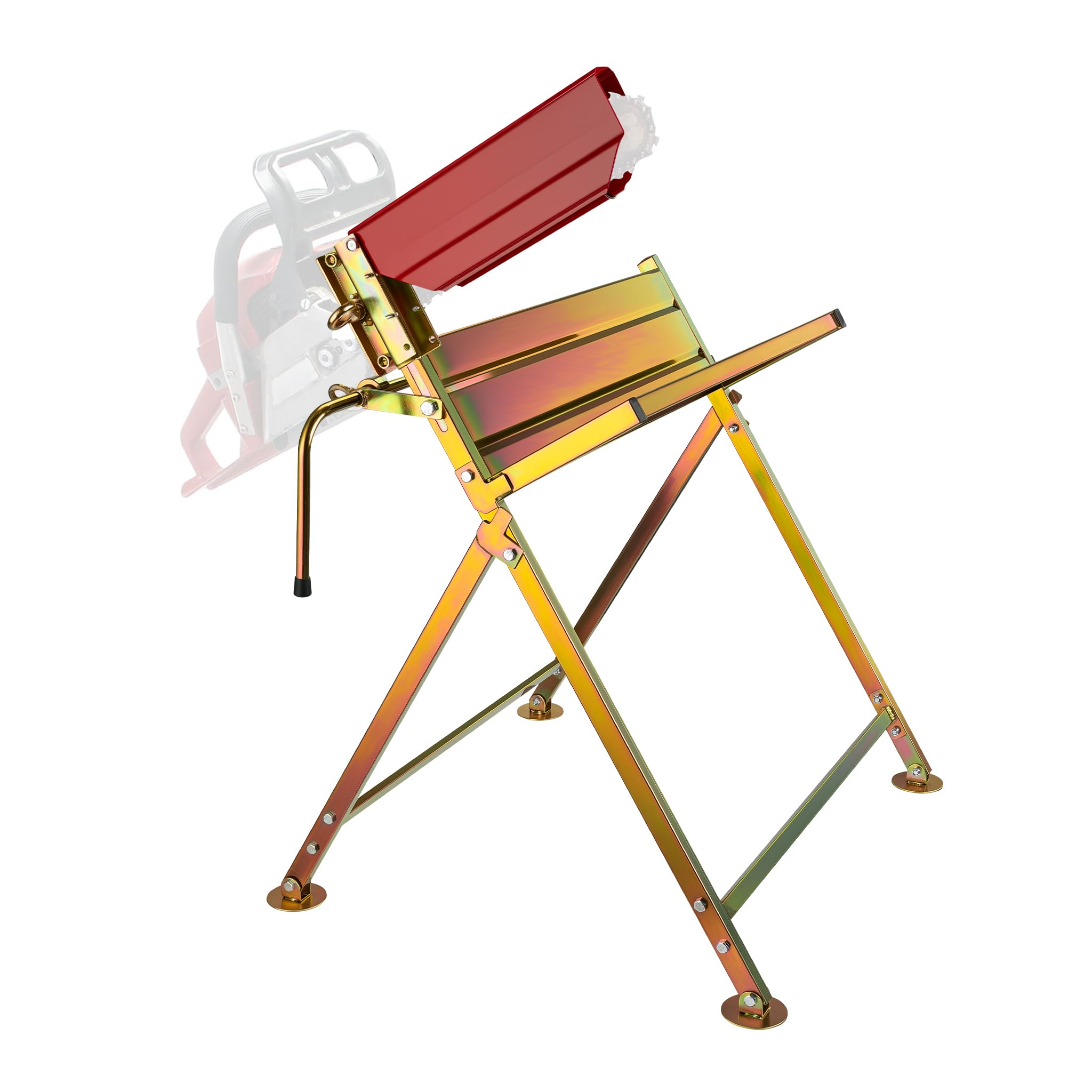 Wiltec Cavalletto taglialegna per motosega pieghevole con guida copribarra