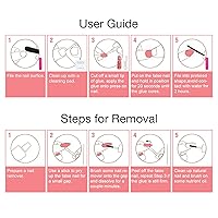 Vista 6 de Juego de manicura de uñas francesas acrílicas, reutilizable, 12 tamaños, kit de 24 uñas