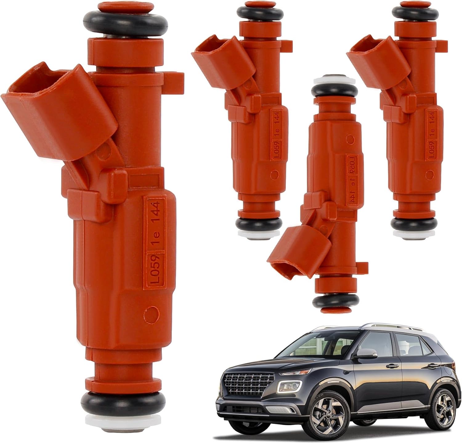 35310-2E000 Fuel Injector Set of 6 Compatible with Hyundai Elantra Kona Veloster 2011-2022 Kia Soul Forte 2012-2021 1.8L & 2.0L 12 Holes Replace# 842-12375 FJ1182