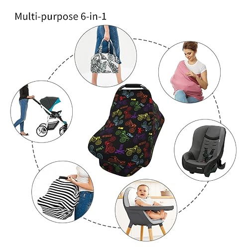 Miniatura 5 de Cubierta de toldo para asiento de automóvil para motocicleta, cubierta de lactancia materna, funda de asiento de automóvil para niños y niñas,