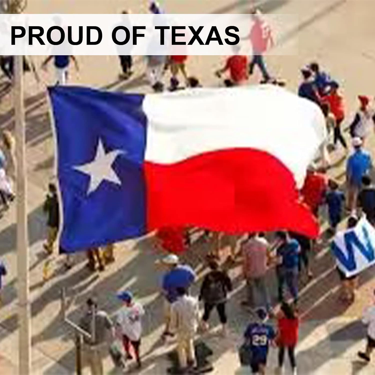 Texas Flag TX State Flag 10x15 FT, Lone Star Flag with Print Vivid Color and UV Fade Resistant, Canvas Header and Double Stitched,Light-weighted Flags with Brass Grommets（Single Layer)