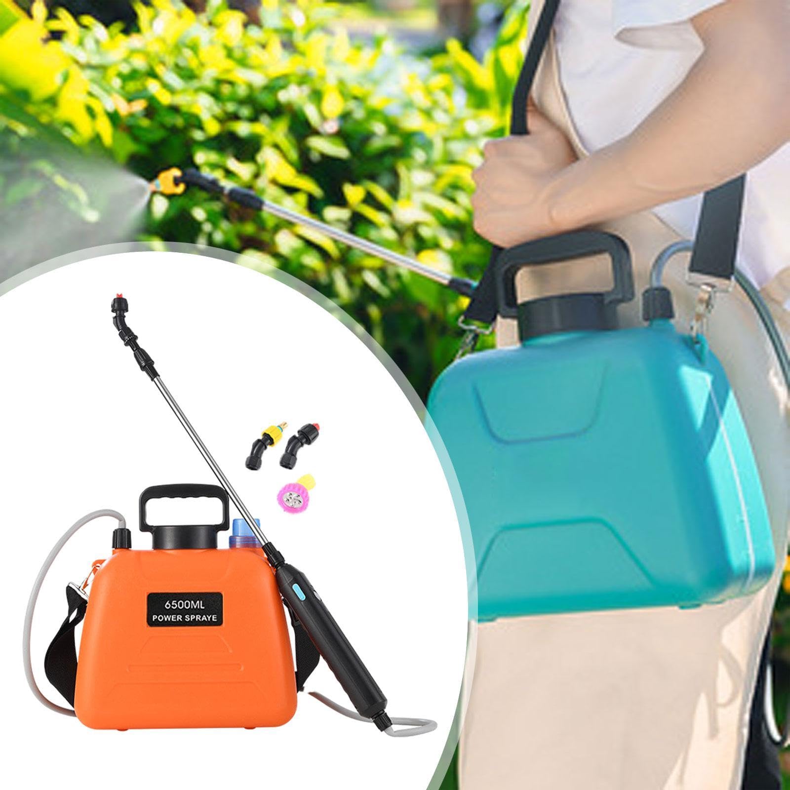 Pulvérisateur de Jardin électrique avec Indicateur de Niveau d'eau et Buses de Brume pour Les Soins à La Pelouse, 6.5 L Orange 26x30cm
