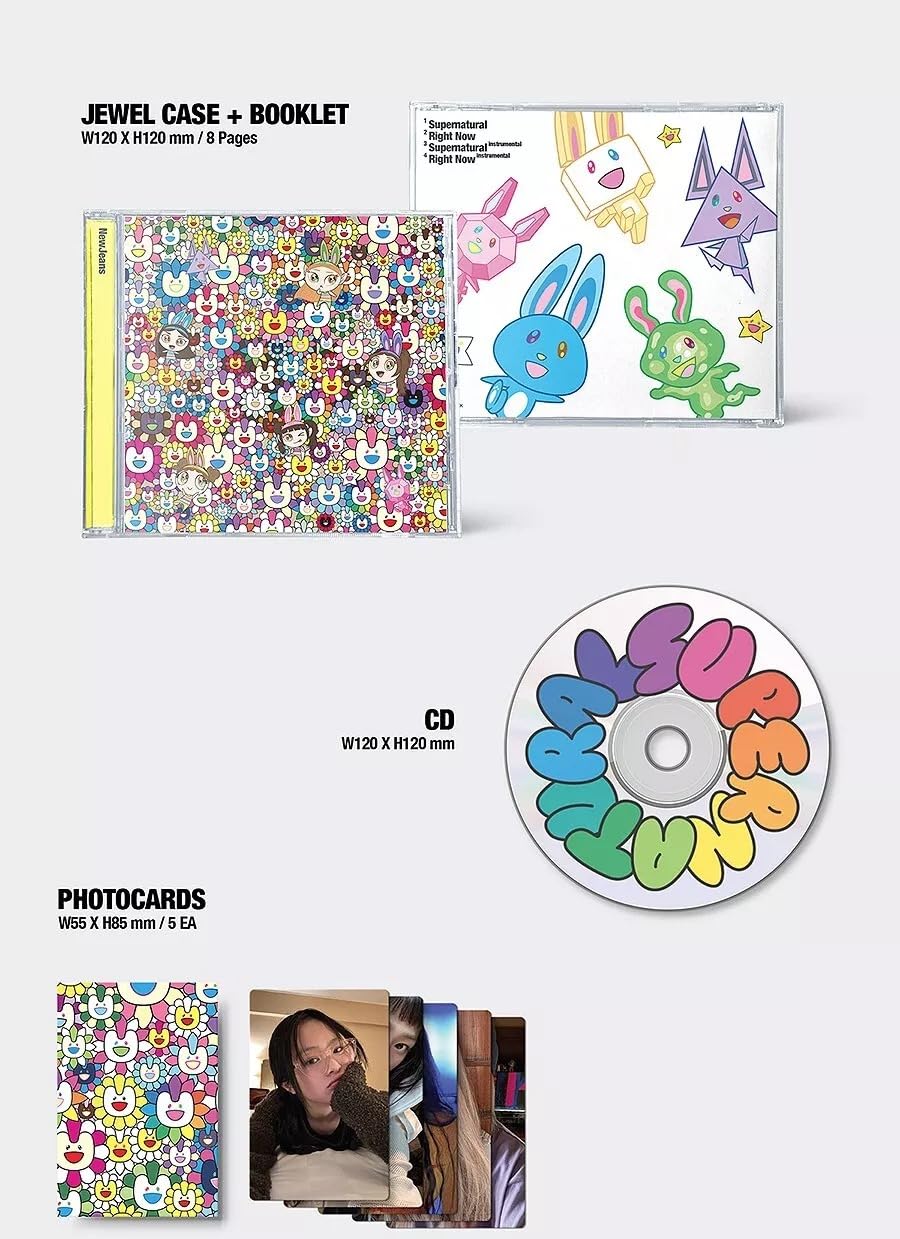 (訳あり.新品.未開封)ニューハート韓国盤ostCD＆ニューハート特集本セット NEWJEANS SINGLE ALBUM SUPERNATURAL NJ X MURAKAMI (CROSS BAG VER