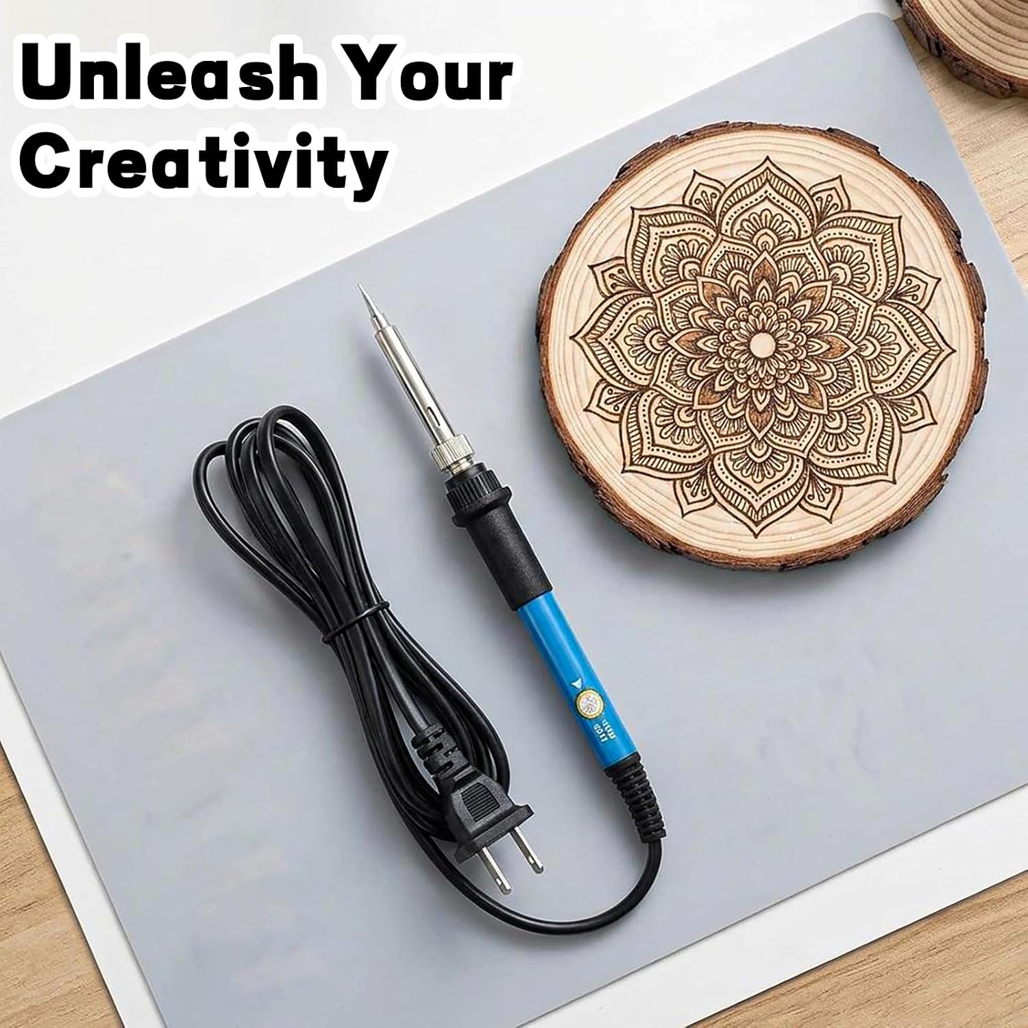 Wood Burning Kit, 30Pcs Wood Burning Tool Adjustable Temperature 200~450 ℃ (392-842℉) Woodburning Pyrography Pen Kit for Adults Beginners