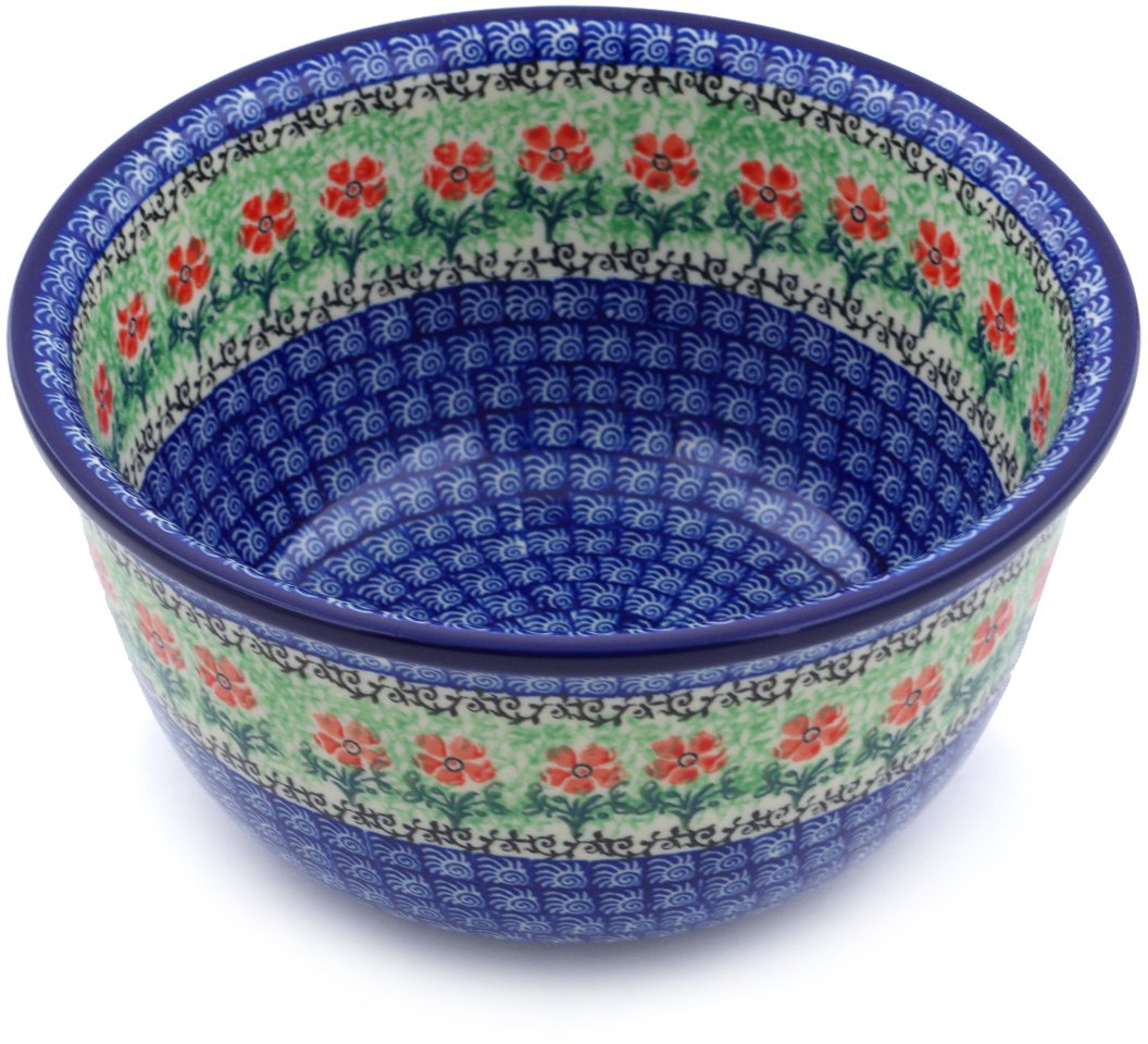 Polish Pottery 7¾-inch Bowl made by Ceramika Artystyczna (Maraschino Theme) + Certificate of Authenticity