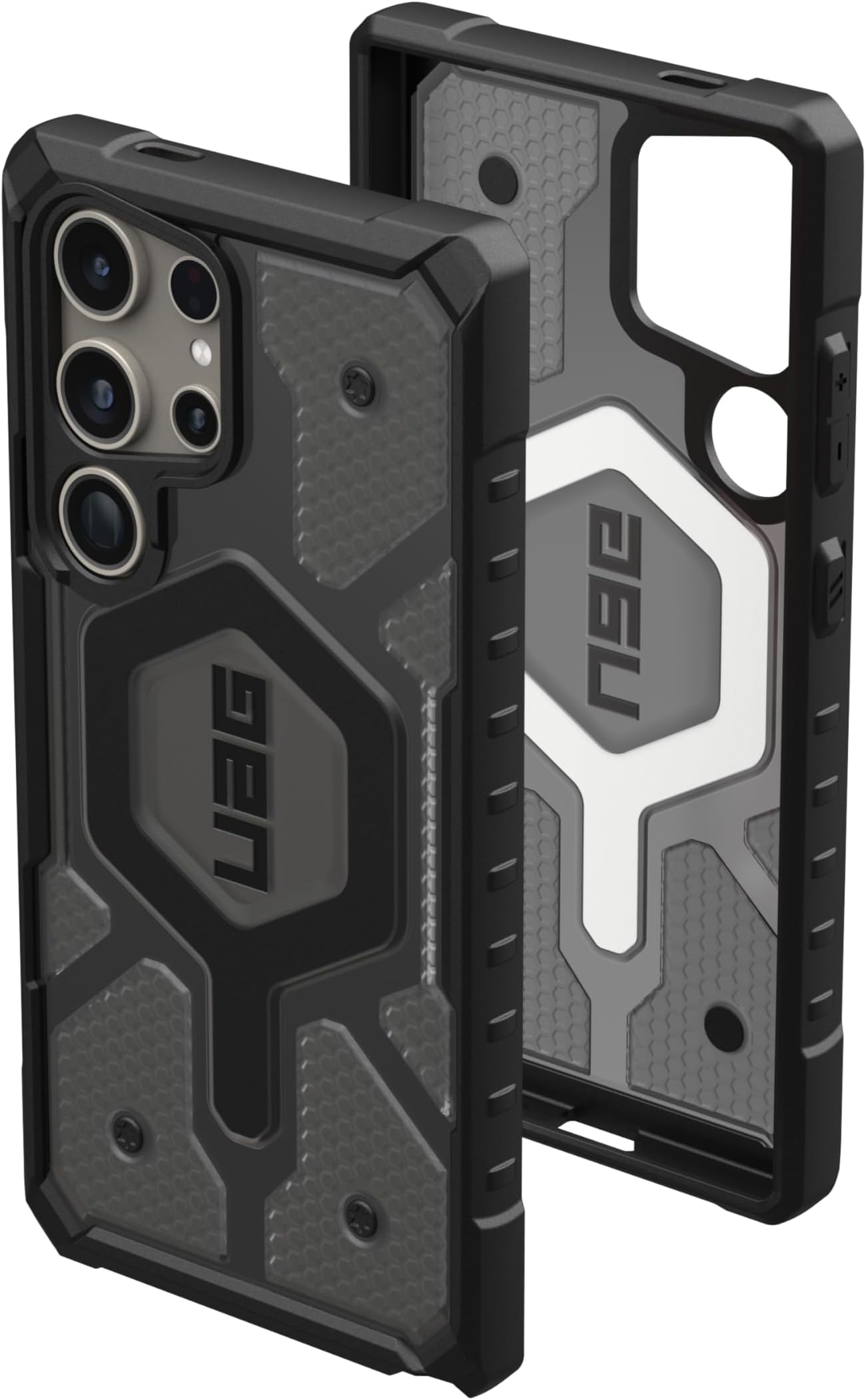 Urban Armor Gear UAG Pathfinder Clear PRO Samsung Galaxy S24 ULTRA case cover [18 Feet Drop tested] MagSafe compatible - Clear | Ash
