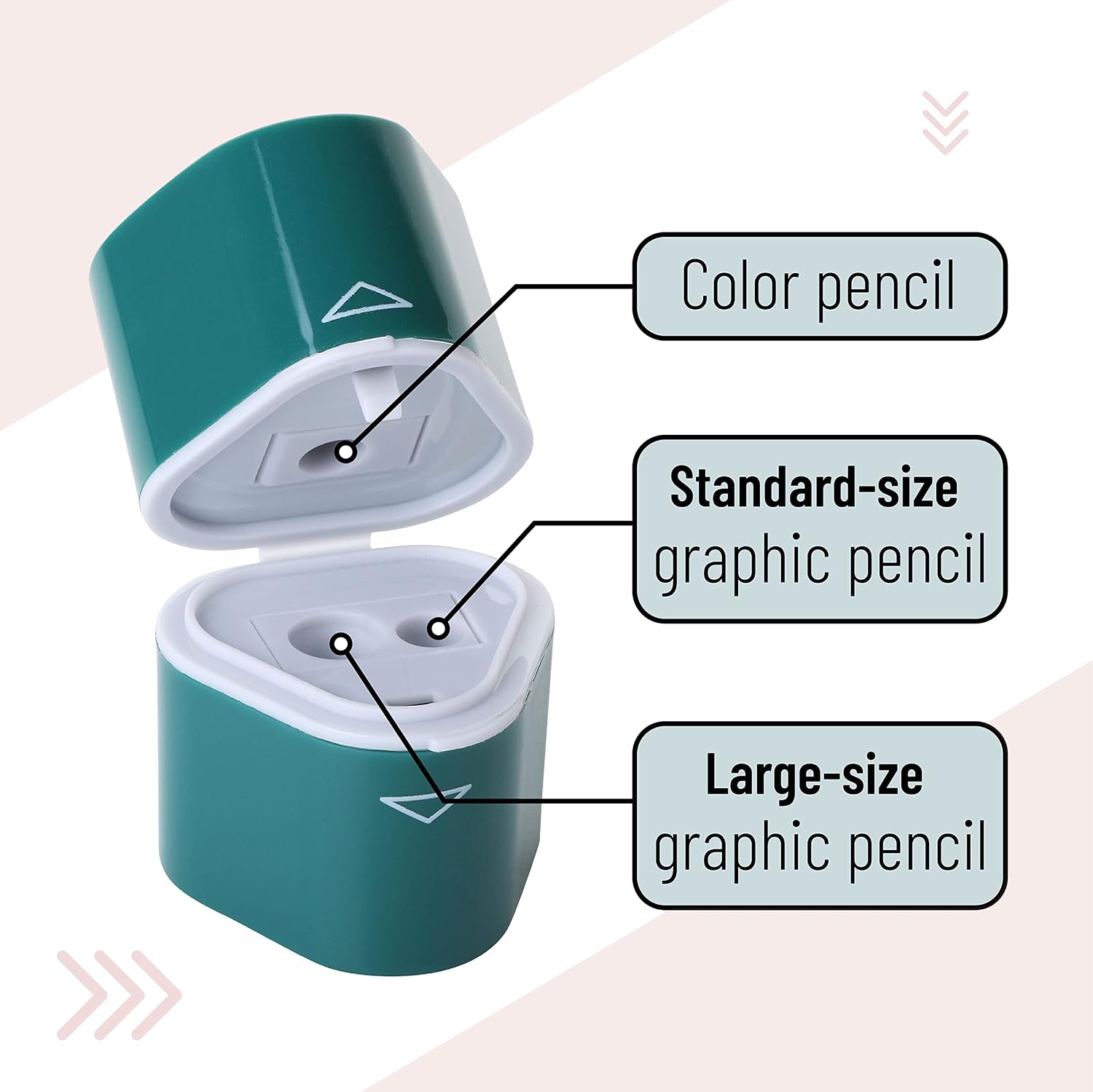 Mr. Pen- Pencil Sharpener for Colored Pencils, 3 Pack, 3 Hole, Pencil Sharpener Manual, Art, Jumbo, Artist, Colored Pencil Sharpener