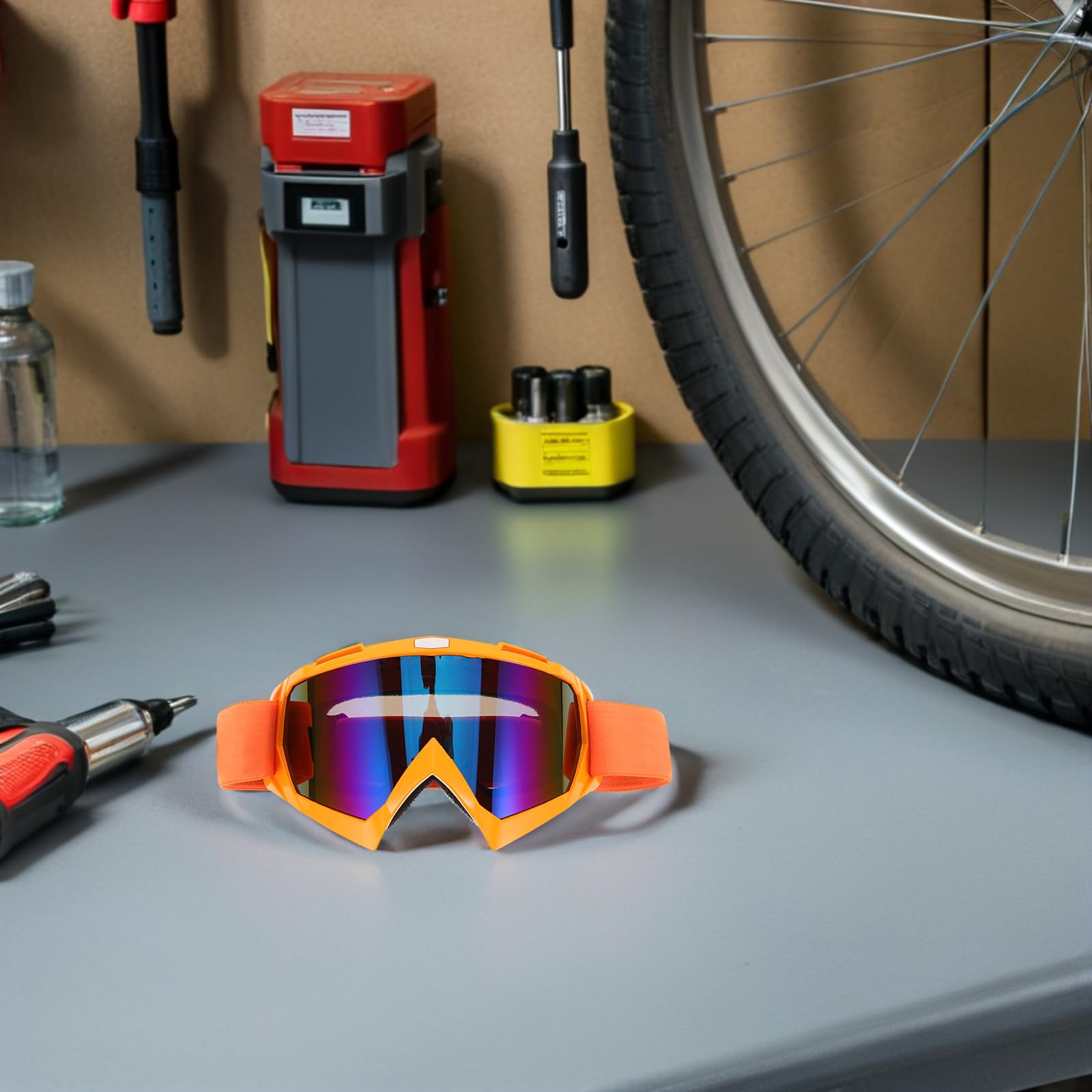 IMIKEYA Occhiali di sicurezza : Occhiali da ciclismo antivento protettivi in ​​plastica per esterni Uomini Donne Ciclismo