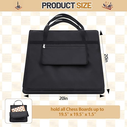 Miniatura 2 de Bolsa de ajedrez estándar Bolsa de transporte con un solo bolsillo con cremallera para almacenar tu equipo, un regalo ideal