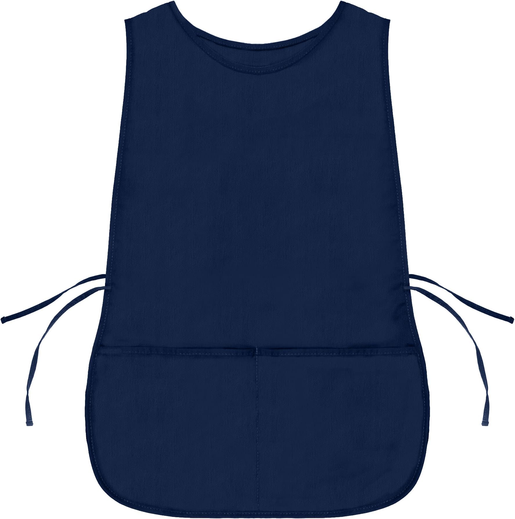 DALIX Cobbler Apron 2 Pockets Smock Chef 28.5" x 18.5" Poly Cotton Navy Blue