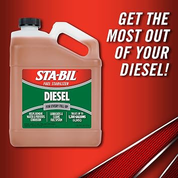 STA-BIL Diesel Fuel Stabilizer, 1 Gallon | Treats 1,280 gallons. Keeps diesel fuel fresh up to 12 months and helps prevent sludge and water buildup.