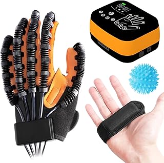 Atualizadas Luvas de Reabilitação do AVC para a Reabilitação das Mãos e dos Dedos, Dispositivo Robô de Recuperação de Dedos, Luvas Robóticas para Pacientes com Espasticidade das Mãos.