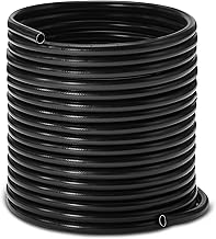 Amazon Basics Garden Hose Pipe, Heavy-Duty, for Lawn Watering and Outdoor Cleaning, PVC, 1.3 cm Inner Diameter, 15 m, Black