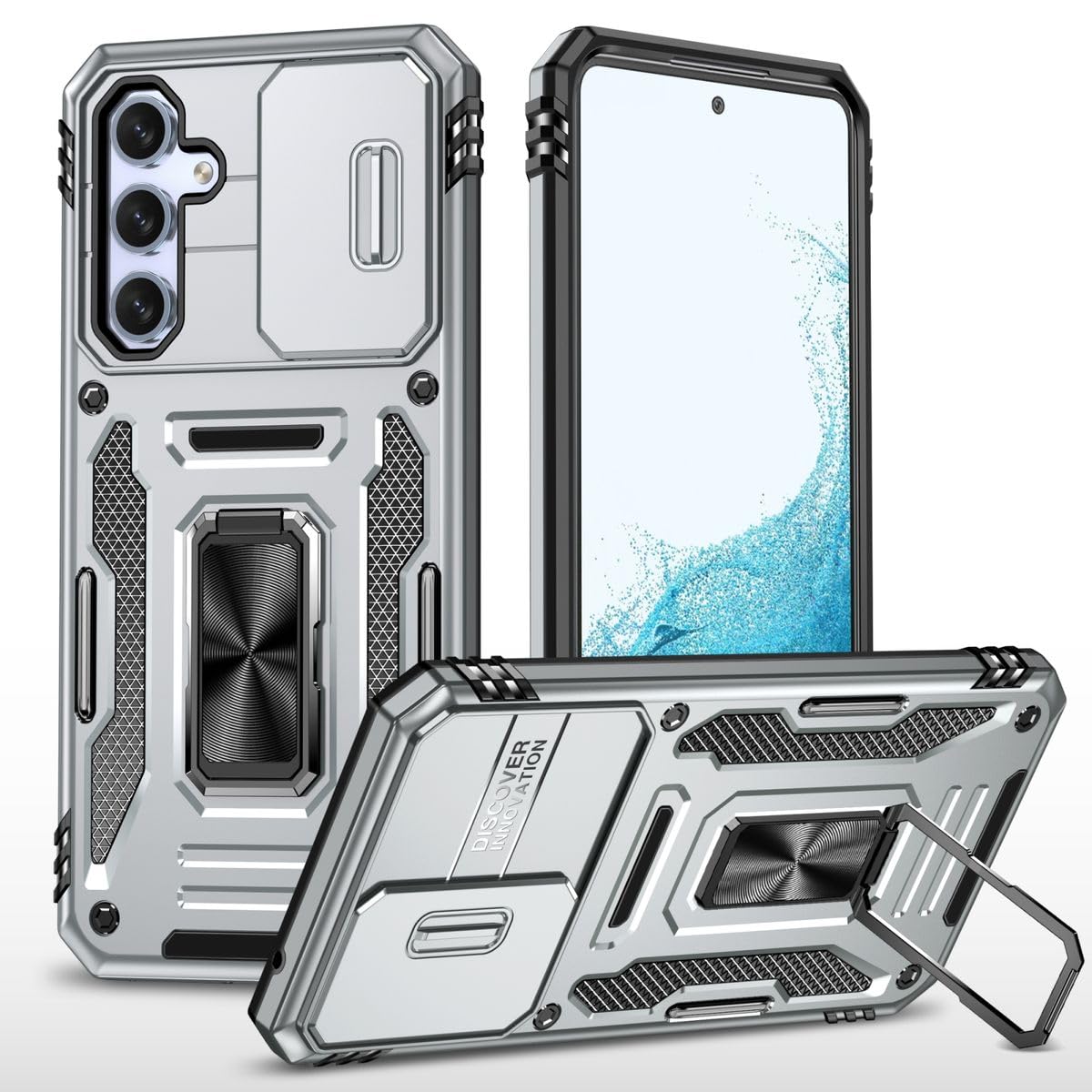 Coque Samsung Galaxy S23 FE König Design fine gris anti-rayures - 8