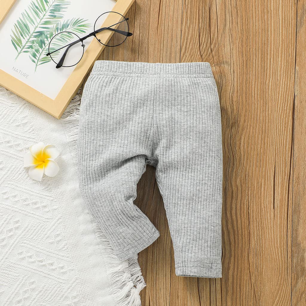 Lot de 3 leggings en coton tricoté pour bébé fille
