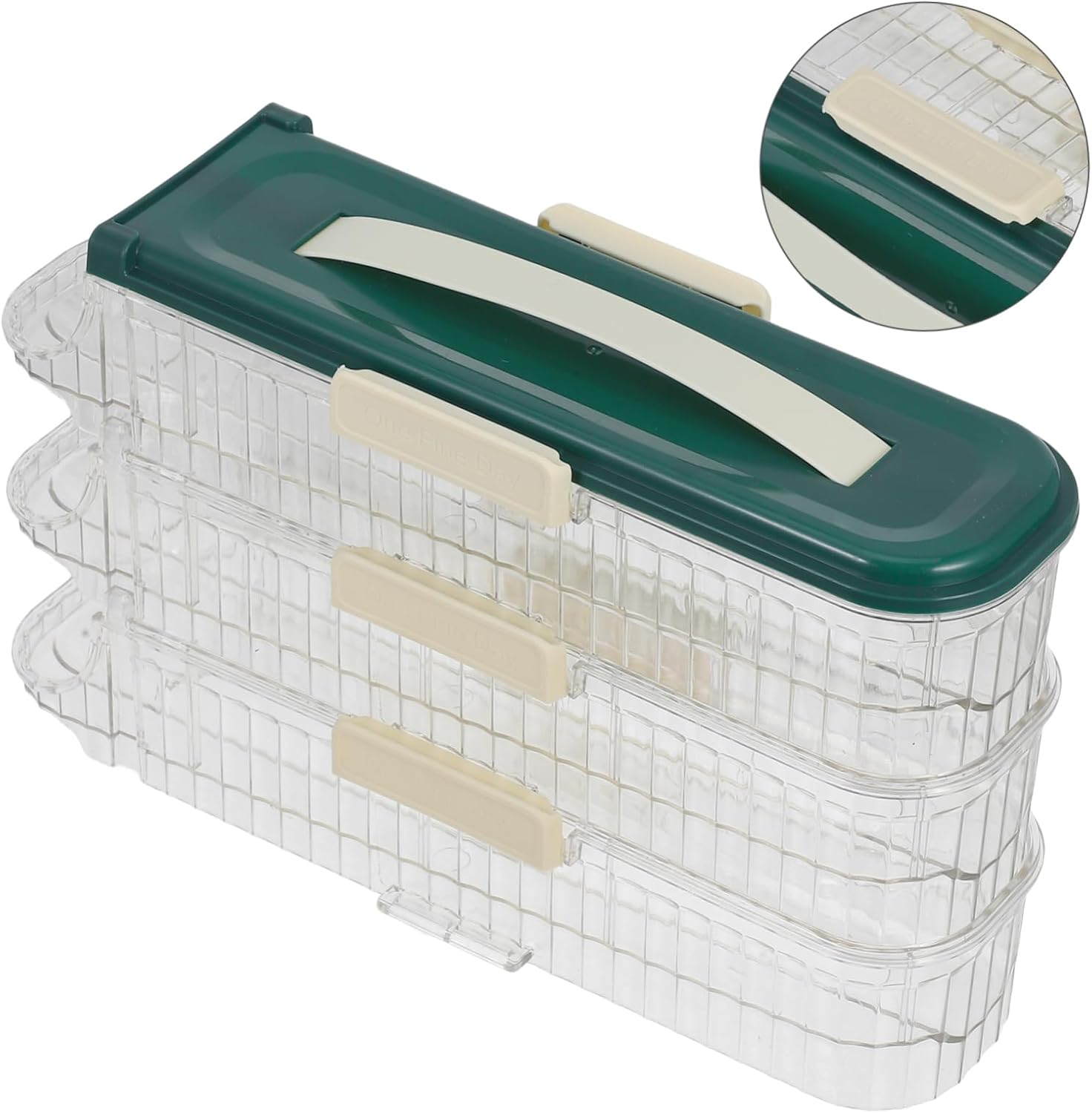 Rolling Fridge Egg Keeper Plastic Egg Tray Refrigerator Organizer Holder Sealed Sturdy Plastic Construction