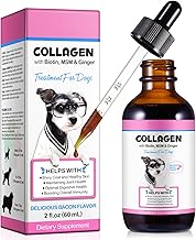 Collagen for Dogs (60ml), Dog Collagen Drops with Biotin, MSM - Supports Joint Health, Skin, Coat & Immunity – Tasty Bacon-Flavored Liquid Supplement for All Breeds & Sizes (60ml(Pack of 1))