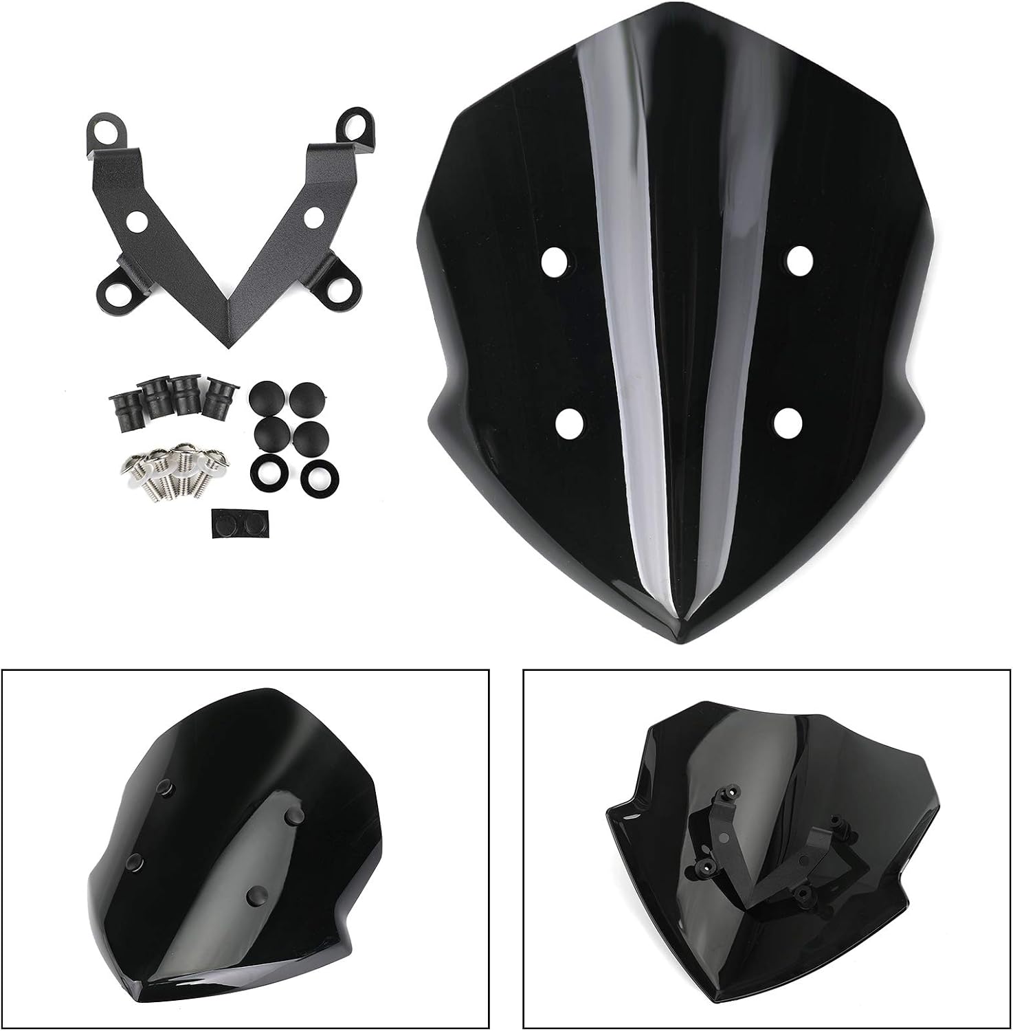 Motorcycle Windshield Windscreen ABS Plastic for Kawasaki Z125 2019-2020