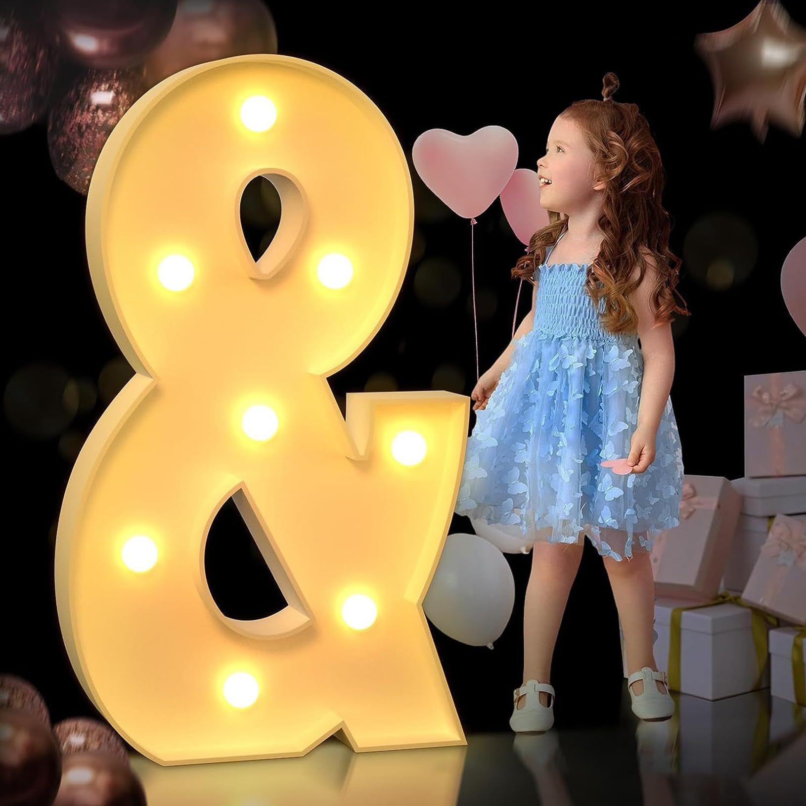 70cm/2.3FT Light Up Symbol &, Marquee Light Up Letters, Mosaic Giant Marquee Letters, Anniversary Party Decorations, Birthday Wedding DIY Decor