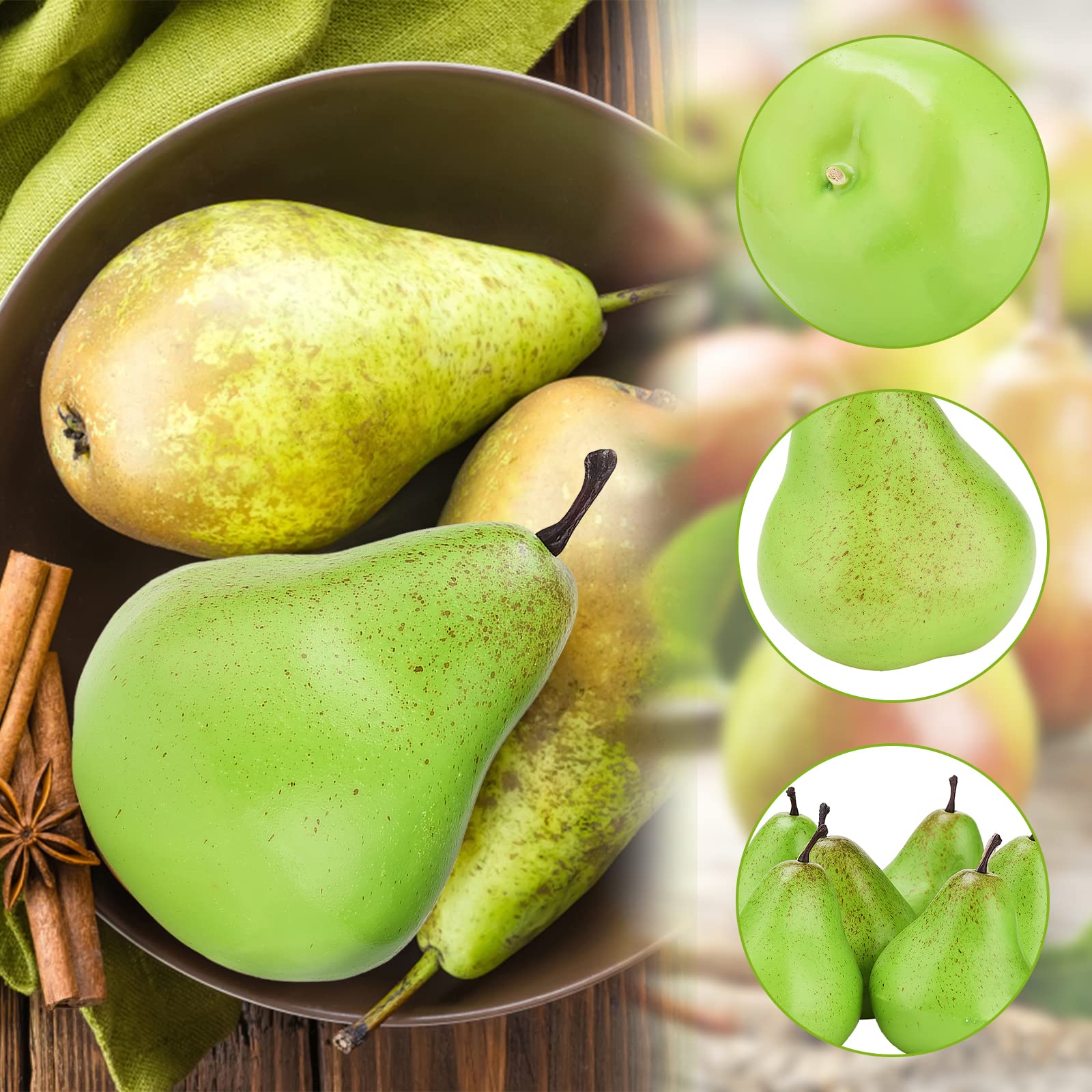 洋梨オブジェ 12個 フェイクフルーツ イミテーション ラフランス 結婚