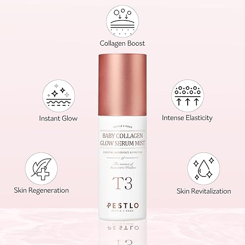Miniatura 4 de PESTLO Glass Skin Duo T3 Baby Collagen Mist + Glow Mask Set Cuidado de colágeno vegano que aumenta la elasticidad e hidratación para una piel