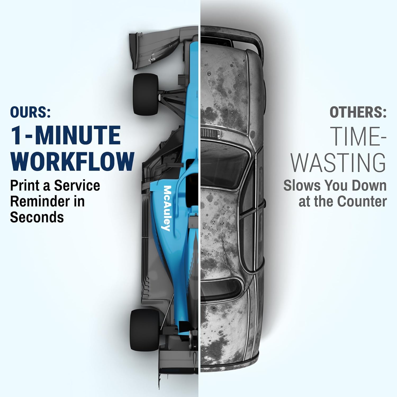 McAuley Labels Oil Change Sticker Printer Machine - Godex RT200i Next Service Reminder Stickers Printer System Set - Fully Programmed Package - Comes with 1000 Custom Oil Labels, Ribbon & Keyboard