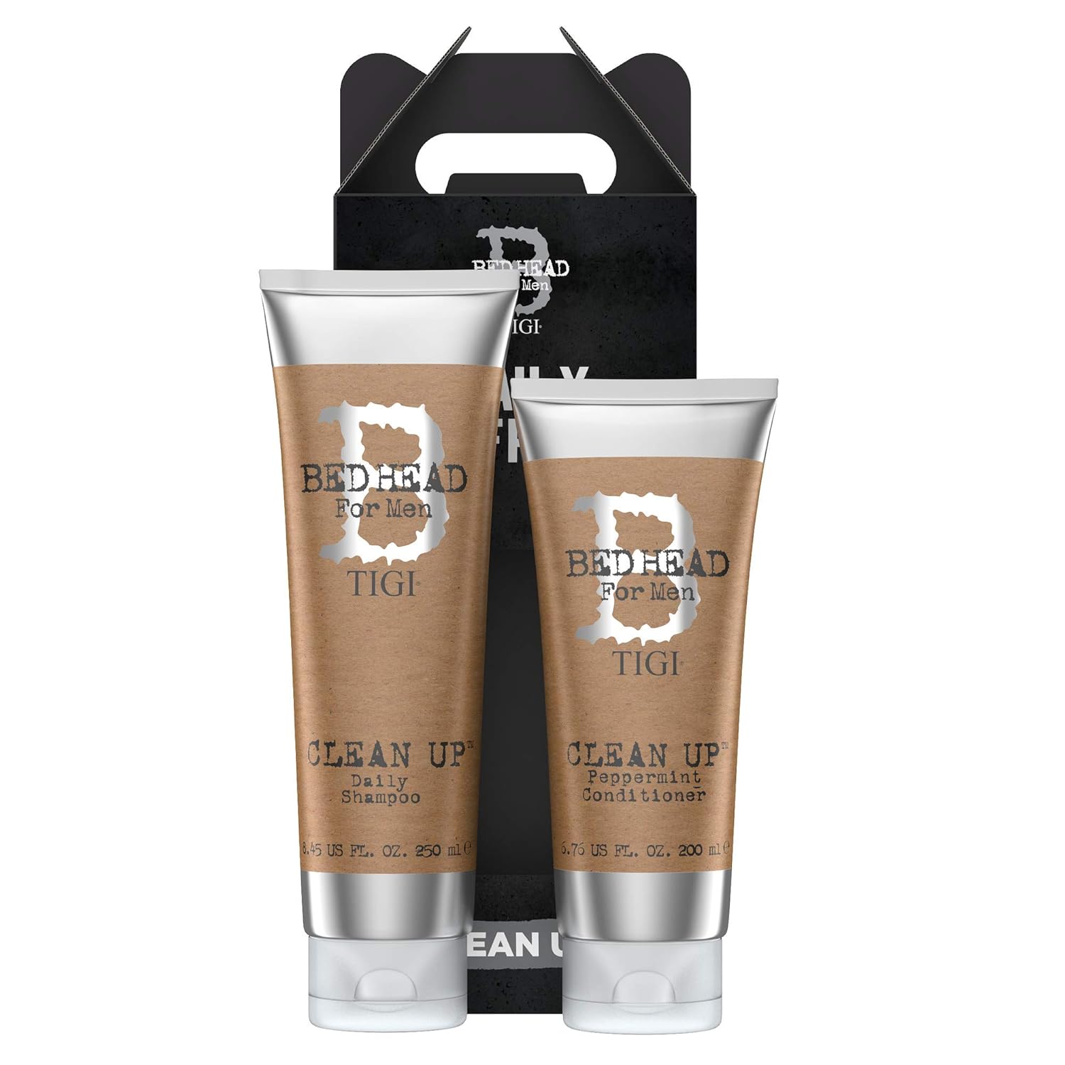 Bed Head for Men by Tigi Clean Up Daily Shampoo and Conditioner - Pack ...