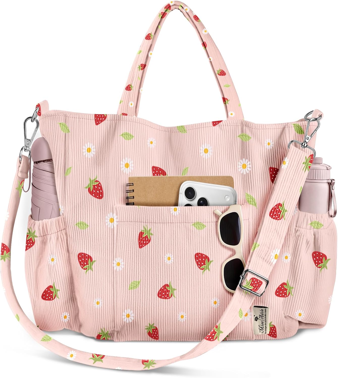 Miss Adola Corduroy Crossbody Tote Bag for Women