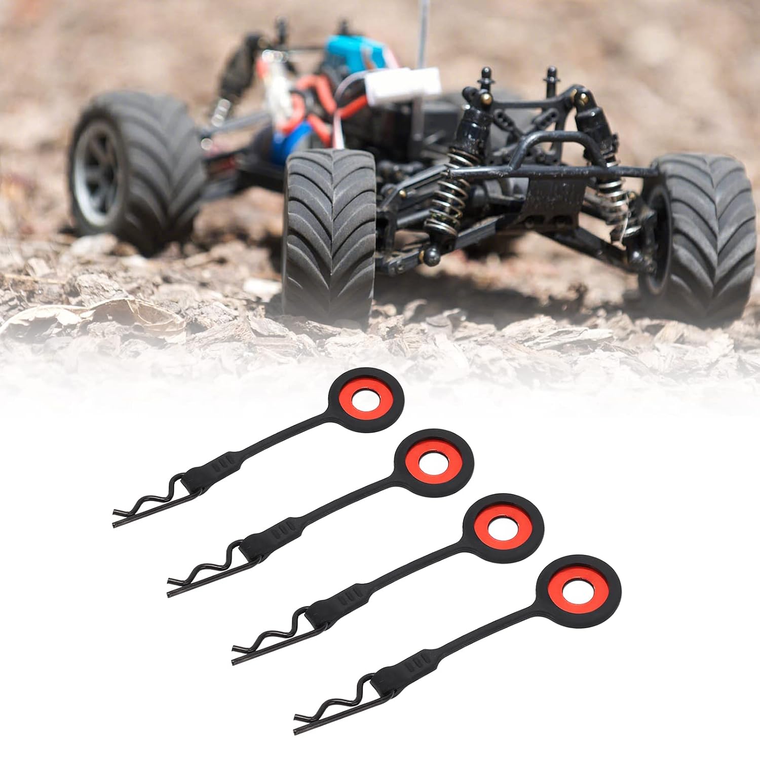 RC Car Shell Body Clips, Universal Upgrade Parts Model Car Body Clips 4PCS Black for 1/10 Scale RC Enthusiasts and Hobbyists