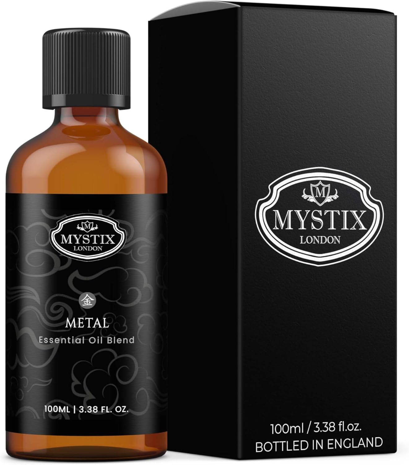 Mystix London | Chinese Metal Element Essential Oil Blend 100ml | Aromatherapy Oil | Crisp & Clarifying Aroma | Elemental Balance Fragrance