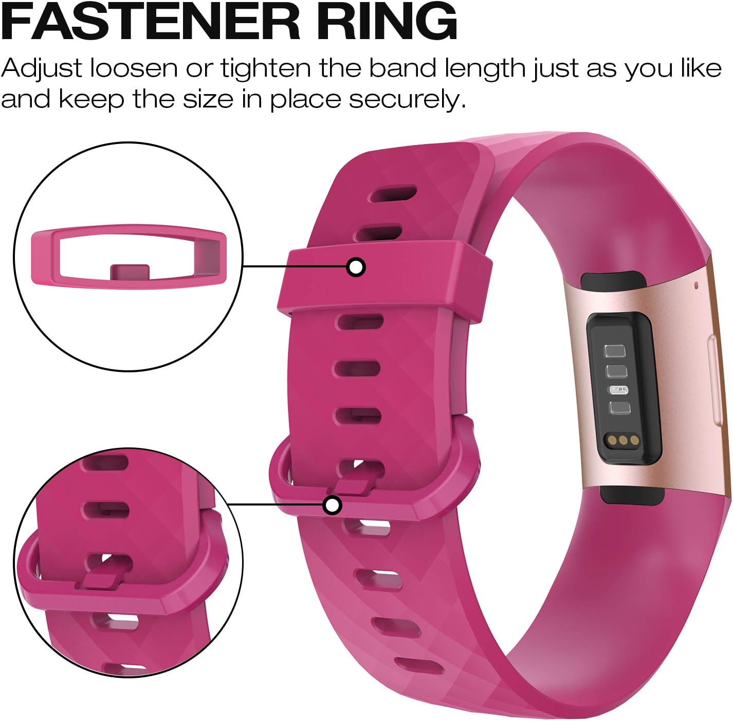 Adepoy Compatible with Fitbit Charge 3 Bands/Fitbit Charge 4 Bands for Women Men, Adjustable Replacement Wristbands for Fitbit Charge 3 SE and Fitbit Charge 4