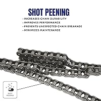 Vista 3 de Jeremywell Cadena de 25 rodillos de 10 pies con 2 eslabones de conexión para Go Karts, Mini Bikes, Scooters, ATV, MTV, Dirt Bike y otras maquinaria