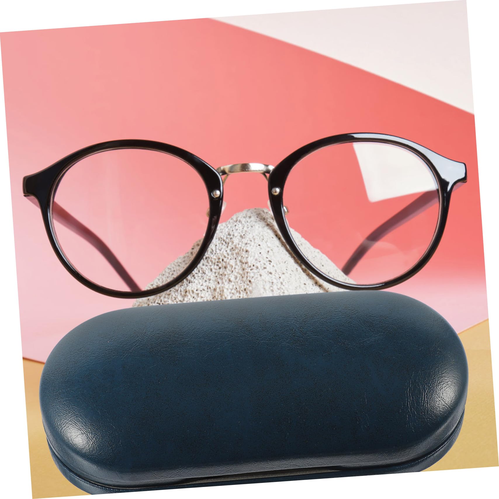 FRCOLOR 3 Sätze Doppellagiges Brillenetui Fall Gläser faltbar kontaktlinsenbehälter Lenses case Outdoor - Brillenetui Inhaber von Haushaltskontakten feines Vlies Blue