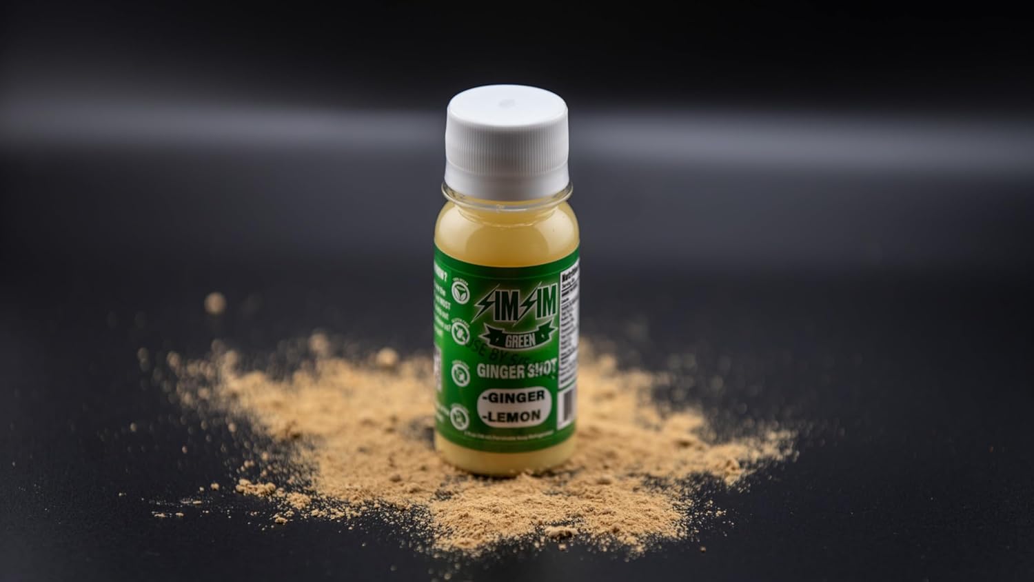 Simsim Green Immunity Shots | Vegan, Gluten Free | Organic Ginger & Lemon | Wellness Shots | Immunity Booster | Cold Pressed - 2 FL OZ (Pack of 12)